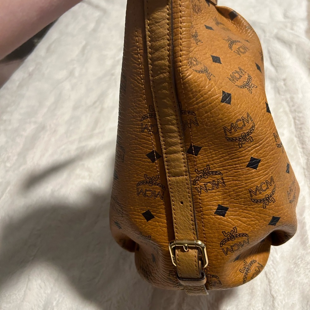MCM Cognac Visetos Monogram Hobo Bag - Picture 11 of 12
